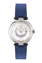 bracelet Uhren — Lederband Vivana — Band — blau silber
