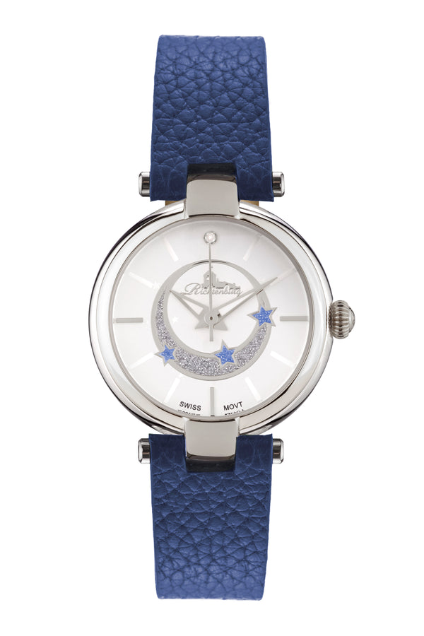 bracelet Uhren — Lederband Vivana — Band — blau silber