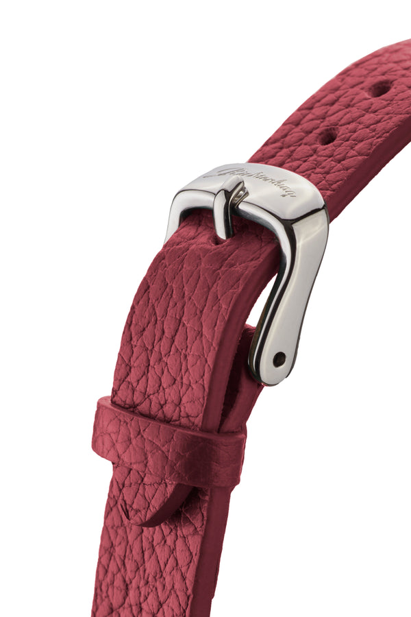bracelet Uhren — Lederband Vivana — Band — rot silber