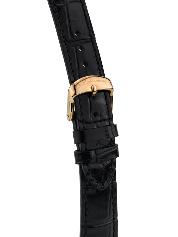 bracelet Uhren — Lederband Gesa — Band — schwarz gold