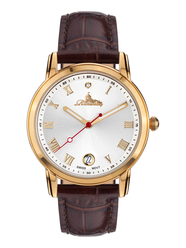 bracelet Uhren — Lederband Gesa — Band — braun gold