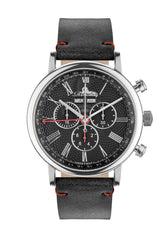bracelet Uhren — Lederband Burbank — Band — schwarz silber