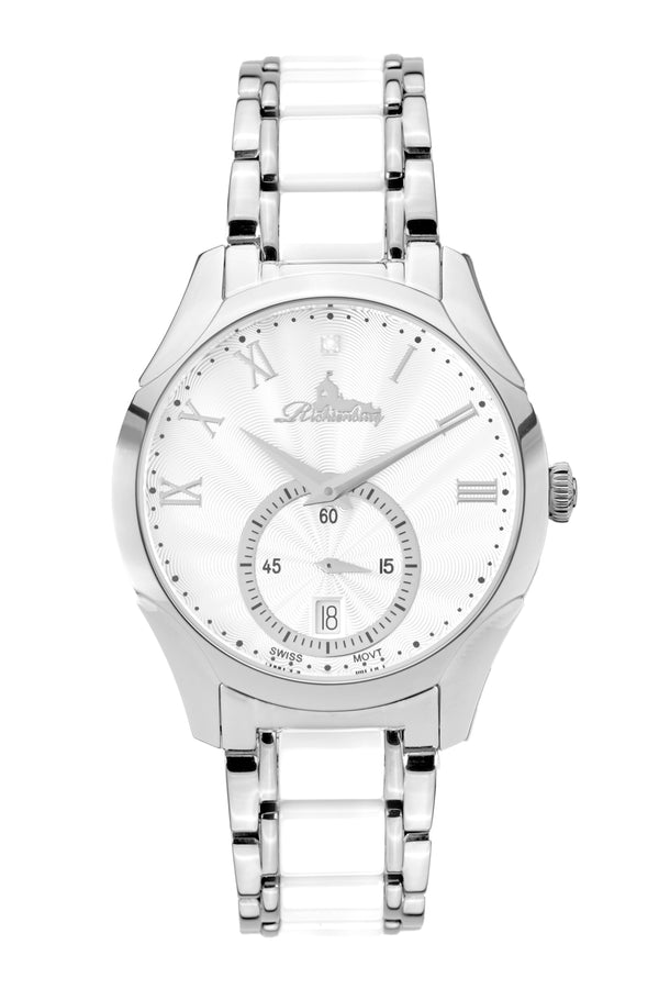 bracelet Uhren — Edelstahl-Keramikband Belana — Band — weiss silber