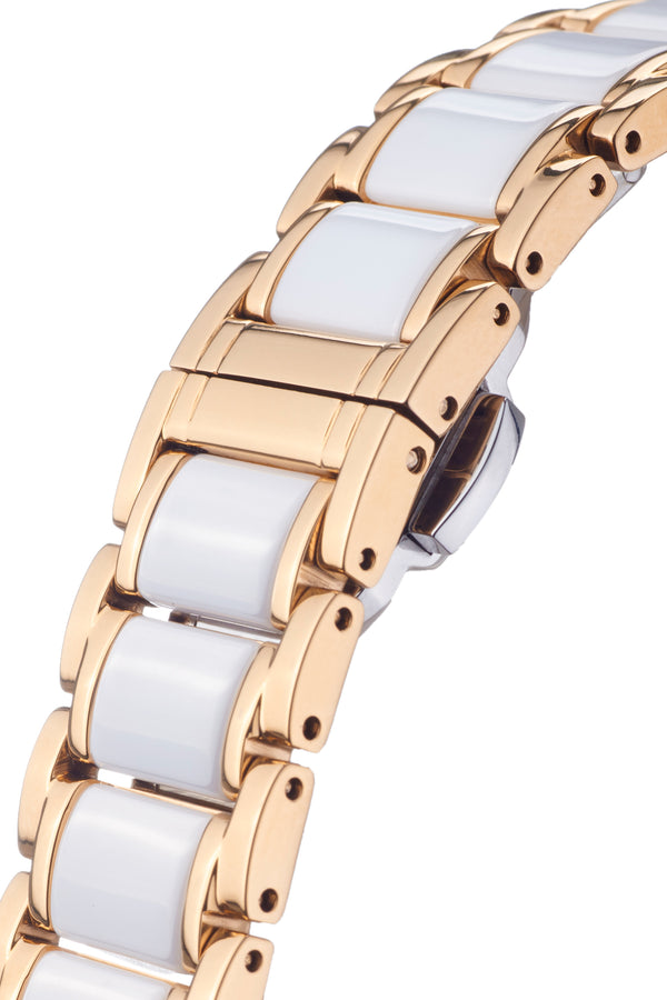 bracelet Uhren — Edelstahl-Keramikband Belana — Band — weiss roségold